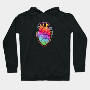 Rainbow anatomical heart Hoodie